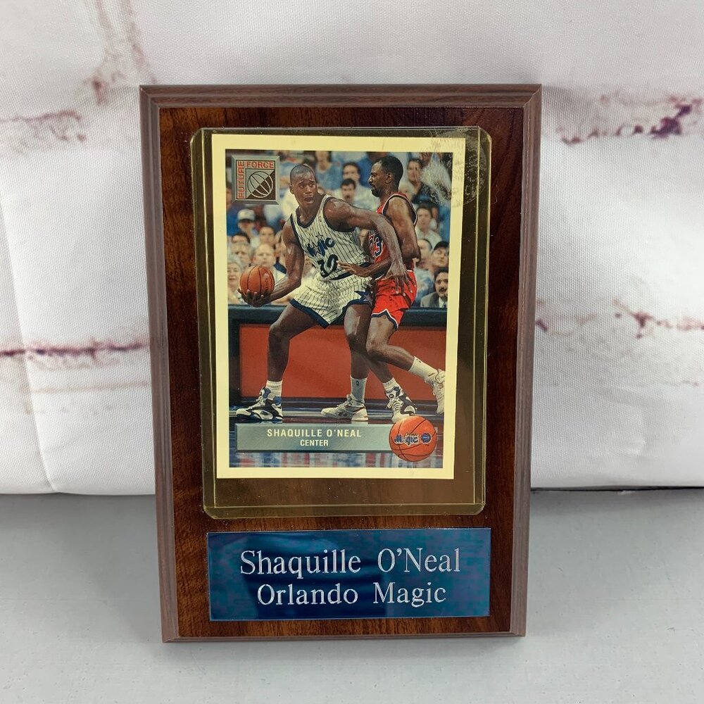 NBA Shaq 92 / 93 Upper Deck McDonald's Orlando Magic Card Wall Plaque 5" x 7"